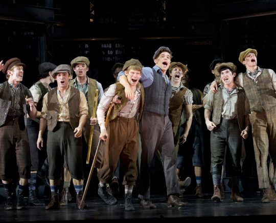 Newsies__the_Musical_73 _E1K2256
Disney's Newsies, directed by Jeff Calhoun at Papermill Playhouse 9/15-10/16/11
Music by Alan Menken
Lyrics by Jack Feldman
Book by Harvey Fierstein
Based on the Disney Film written by Bob Tzudiker and Noni White
Choreography by Christopher Gattelli
Lighting Design:Jeff Coiter
Costume Design: Jess Goldstein
Set Design: Tobin Obst
Photograph © T Charles Erickson
http://tcharleserickson.photoshelter.com/